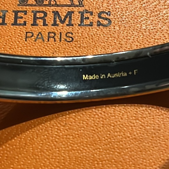 HERMES Bangle Bracelet, Authentic, Light Blue 62mm Austria - Picture 5 of 8